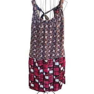 Marni Halter Mixed Prints Dress